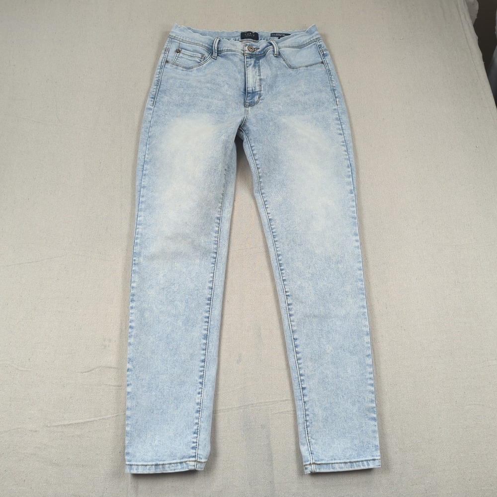 Curve Appeal Pants Womens 10 30 Blue Minimalist Jegging Stretch Light Wash